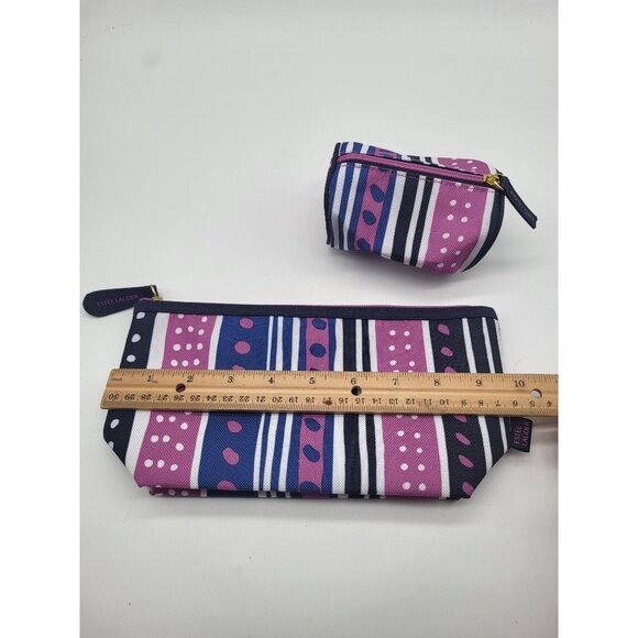 Estee Lauder Cosmetic/Makeup/Travel Pouches X 2 Purple Blue - Picture 4 of 7